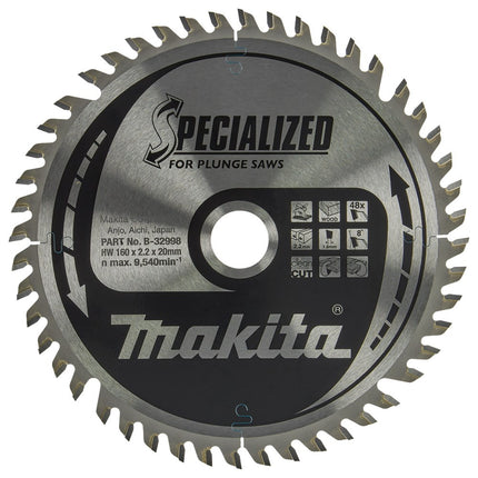 Makita Invalzaagblad Hout 160X20X2,2 48T 8G - B-32998