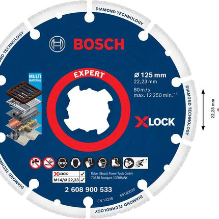 Bosch X-Lock Diamantschijf Metaal 125X22.23mm - 2608900533