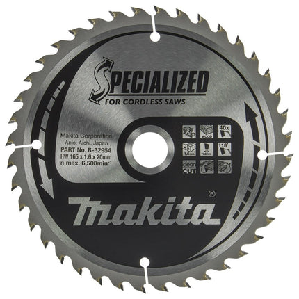 Makita Zaagb Hout 165x20x40T 18G - B-32954