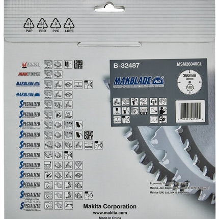 Makita Zaagb Hout 260x30x40T 5G - B-32487