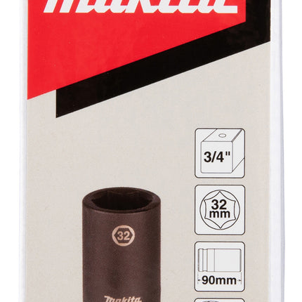 Makita Impact Dopsleutel 32x90mm 3/4" Vierkant - E-22383