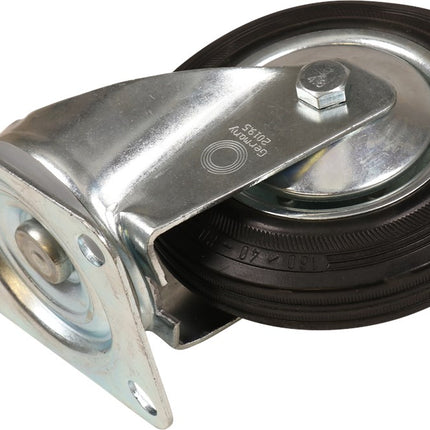 Kelfort Zwenkwiel Rub. Zwart 160mm 135X110mm Gegalvaniseerdaniseerd Velg - 1519775