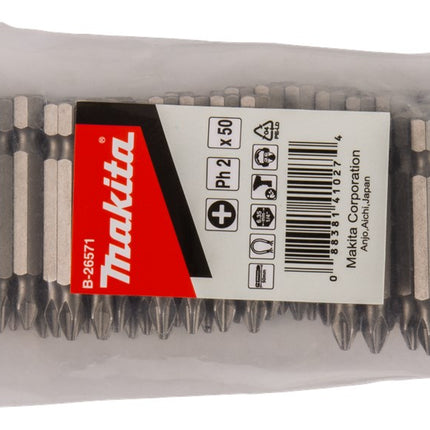 Makita Schroefbit PH2X50mm Navul 50 Stuks - B-26571