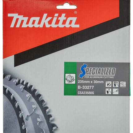 Makita Zaagblad Aluminium 235X30X2,4 80T 0G - B-33277