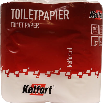 Kelfort Toiletpapier 2-Laags 200Vel 4 Rol Cellulose - 1516122