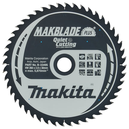 Makita Zaagblad QC 260X30X2,8mm 48T 20G - B-33495