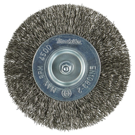 Makita Rondborstel Zeskant 1/4"x100mm RVS - D-76641