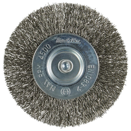 Makita Rondborstel Zeskant 1/4"x100mm RVS - D-76641