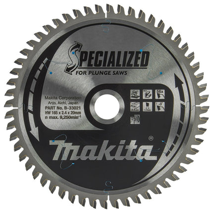 Makita Zaagblad Alu 165X20X2,4 56T -3G - B-33021