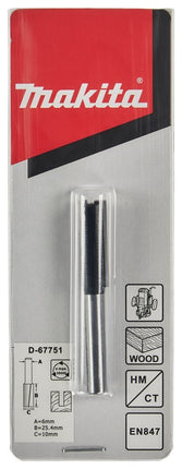 Makita Groeffrees 10x25,4 S6 - D-67751