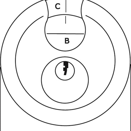 Dulimex Discus RVS cijferslot 70mm - 0180.102.0700