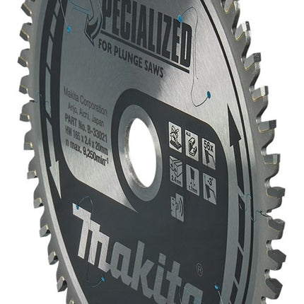 Makita Zaagblad Alu 165X20X2,4 56T -3G - B-33021