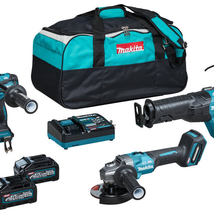 Makita DK0159G301 40 V Max Combiset boren, schroeven, zagen en slijpen