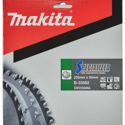 Makita Zaagblad Sandwichpaneel 235x30x2,2 50T 0G - B-33582