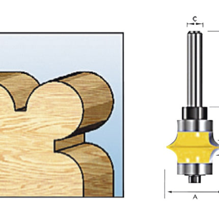 Makita Kraalproffrees Met Kogellager R6,35 S8 - D-11710
