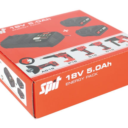 Spit Energy Pack 5ah 18v (2 Accu's & Snelllader)