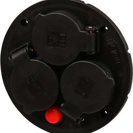 Kelfort Contactplaat Met 3 Contactdozen T.b.v. Haspels ER300 En ER400 - 1514695