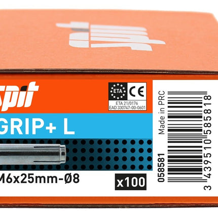 Spit Grip+ L Slaganker M6x25 Verzinkt