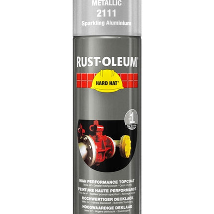RUST-OLEUM® Hard Hat Deklaag Metallic - Fonkelend aluminium - 500ml - 2111