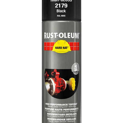 RUST-OLEUM® Hard Hat Deklaag - Zwart RAL 9005 - 500ml - 2179