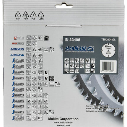 Makita Zaagblad QC 260X30X2,8mm 48T 20G - B-33495
