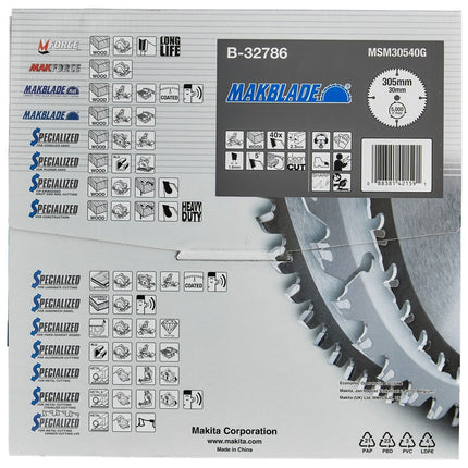 Makita Zaagblad Hout 305X30X2.3 40T 5G - B-32786