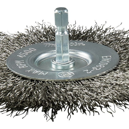 Makita Rondborstel Zeskant 1/4"x100mm RVS - D-76641