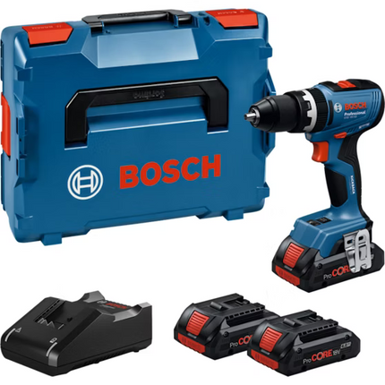 Bosch GSB 18V-65, 3x PC 4.0Ah, GAL 18V-40, LB
