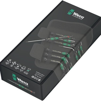 Kraftform Micro 12 Universal 1 Micro-schroevendraaierset, 12-delig