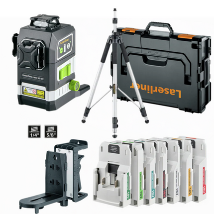 Laserliner Powerplane 3G 18V Set met Variostand Statief  - 036.380