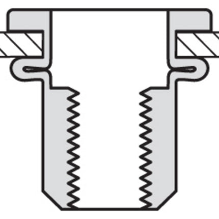 Masterfix BLINDKLINKMOER M6 05-3,0MM RVS A2       CILINDERKOP OPEN MODEL