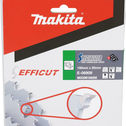 Makita Cirkelzaagblad Hout 150x20x1,4mm 25T 23G - E-06909