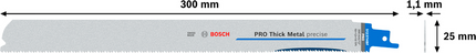 Bosch PRO THICK METAL Precise S1237 HBF Zaagblad - 2608659000
