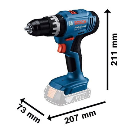 BOSCH GSB 18V-25 KLOPSCHROEFBOORMACHINE L-BOXX - 2X GBA 18V 2,0 AH EN LADER (accu klopboormachine)