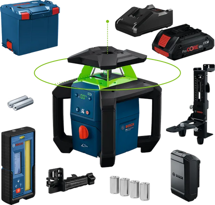Bosch GRL18GRL18V-4-34V-4-34 Rotatielaser met 1x4Ah L-Boxx 374 - 0601061H02