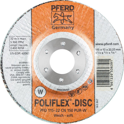 Afbeelding PFERD TOOLS polijstschijf PFD CN PUR