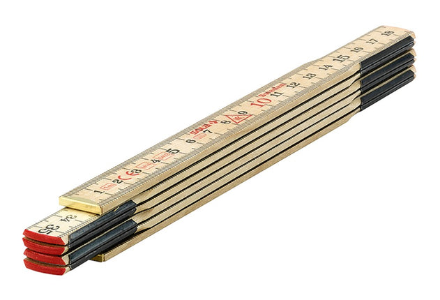 Vouwduimstok, hout, 1m/6-ledig H1/6