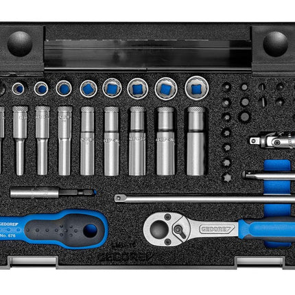 GEDORE DOPSLEUTELSET 1/4" 49-DELIG      UD-IN-IS-PH-PZ-TX-XZN - 20 LMU-10