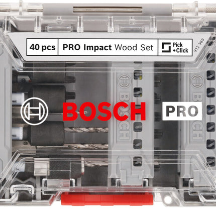 Bosch PRO IMPACT Bits + Houtboren 40-delig in Display - 2608521U87