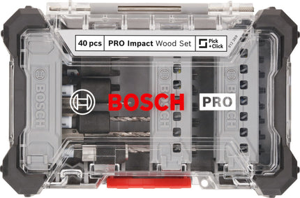 Bosch PRO IMPACT Bits + Houtboren 40-delig in Display - 2608521U87