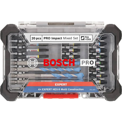 Bosch PRO IMPACT bits + MC boren 20-delig in Display - 2608521U83