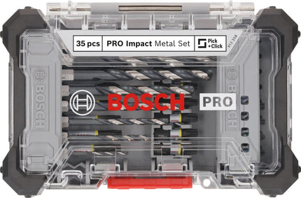 Bosch PRO IMPACT Bits + Metaalboren 35-delig in Display - 2608521U81