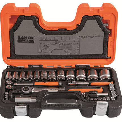 Afbeelding BAHCO doppenset 1/4" en 1/2" S560