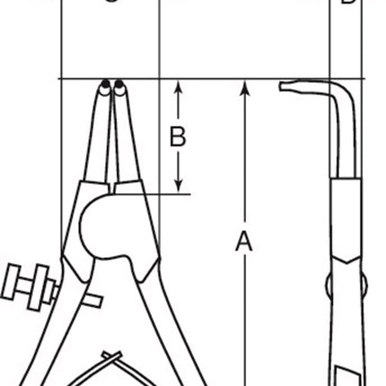 BAHCO BUITENBORGRINGTANG 165MM