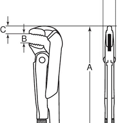 BAHCO PIJPSLEUTEL 3