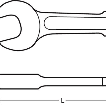 BAHCO STEEKSLAGSLEUTEL ALBR 38MM