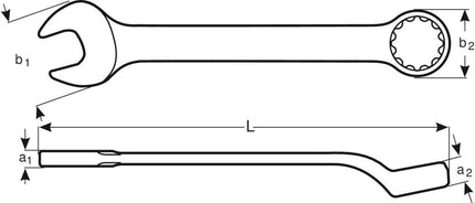 BAHCO RINGSTEEKSLEUTEL 70MM