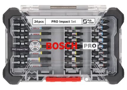 Bosch PRO IMPACT Schroefbitset 24-delig in Display - 2608521U75