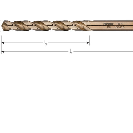 Spiraalboor '110' met maatlijnen