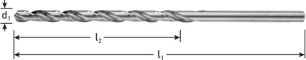 HSS-G Spiraalboor, lang, SILVER-LINE